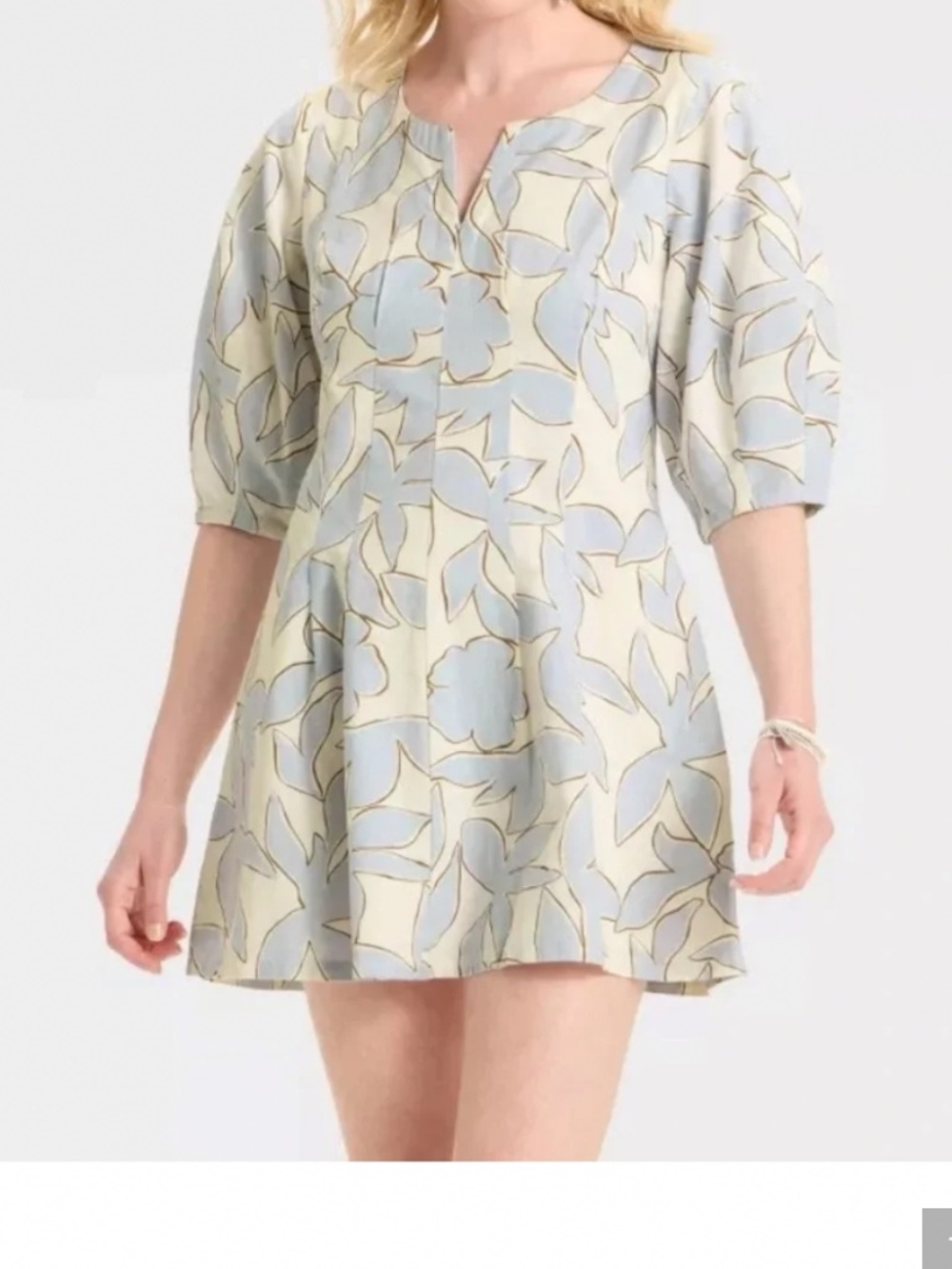 NWT Puff Short-Sleeve Corset Mini A-Line Dress size 2 from A New Day
